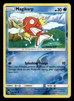 Pokemon TCG Card 2017 Burning Shadows - Magikarp 32/147 Reverse Holo - Image 1