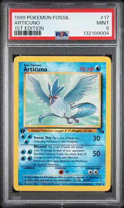 PSA 9 - Articuno - #17 - 1st Edition - Fossil - Pokemon Card - Image 1