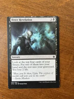 Bitter Revelation Khans of Tarkir Major Miscut Misprint MTG Magic - Image 1