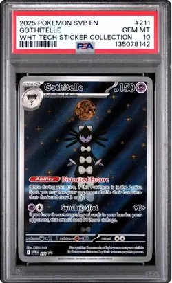 PSA 10 Gothitelle SVP 211 Pokemon Black Star Promo White Tech Sticker Collection - Image 1