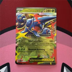 Pokemon Mega Heracross EX Double Rare Holo Phantasmal Flames 004/094 - Image 1
