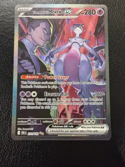 Team Rocket's Mewtwo EX 231/182 Destined Rivals SIR Pokemon English NM - Image 2