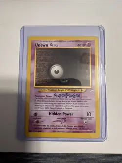 Pokemon TCG Neo Destiny Unown Q 59/105 Unlimited NM/LP Condition - Image 1
