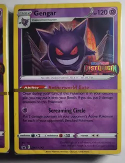 Sealed Pokemon Holo Gengar SWSH241 Lost Origin Stamped Pre release Promo Mint w/ - Image 2