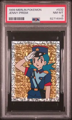 1999 Merlin Pokemon Jenny Prism #S32 – PSA 8 (NM-MT) - Image 1