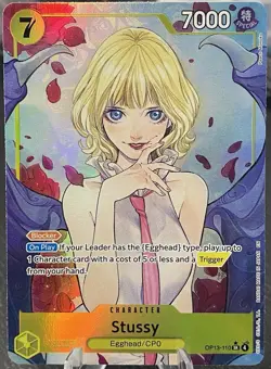 One Piece TCG - Stussy (Alternate Art) OP13-110 Carrying On His Will Foil SR - Image 1