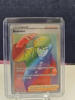 Brandon - 203/195 - Pokemon Silver Tempest Sword & Shield Secret Rare Card NM - Image 1