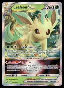 Pokemon Cards Leafeon VSTAR 014/159 Crown Zenith Holo Rare VSTAR NM - Image 1