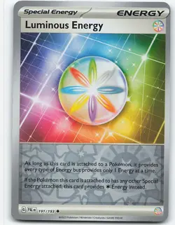 Luminous Energy #191/193, SV02: Paldea Evolved, Reverse holo Pokemon card - Image 1