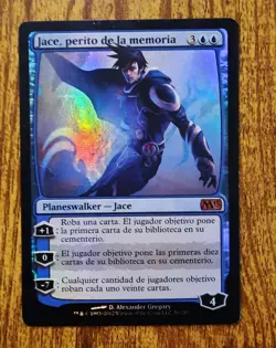 MTG SPANISH FOIL Jace, Memory Adept - Magic 2013 Magic the Gathering Card #56 - Image 1