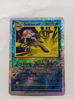 Tentacruel 66/110 Reverse Holo Pokemon Card has damage - Image 2