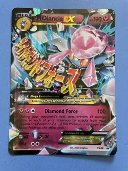 Diancie EX XY44 Holo Black star promo Jumbo Pokemon Card - Lightly Played - Image 1