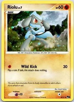 Riolu #008/017 Holo POP Series 6 Pokemon NM/LP - Image 1