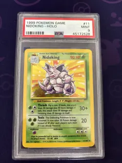 1999 Pokemon Base Set Nidoking Holo Rare #11/102 PSA 9 Mint - Image 1