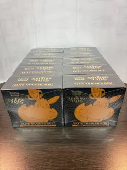 Pokemon Shining Fates Elite Trainer Box ETB Lot of 10 SEALED Boxes - Case Fresh - Image 4