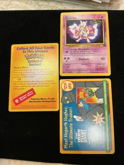 1999 Pokemon MEWTWO Psyburn WB Gold Stamp Movie Foil with Black Star Promo #150 - Image 1