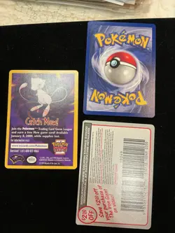 1999 Pokemon MEWTWO Psyburn WB Gold Stamp Movie Foil with Black Star Promo #150 - Image 2