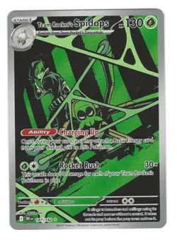 Pokemon TCG: Rocket's Spidops (Illus. Rare) - 187/182 - S&V Destined Rivals - NM - Image 1