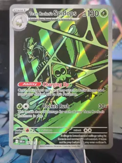 Pokemon TCG: Rocket's Spidops (Illus. Rare) - 187/182 - S&V Destined Rivals - NM - Image 3