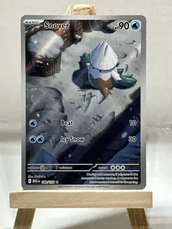 Pokemon TCG Snover 140/132 Me01: Mega Evolution Holo Illustration Rare NM/M - Image 1