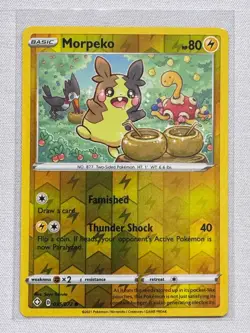 Morpeko 035/072 Common Shining Fates Pokemon Reverse Holo Near Mint - Image 1