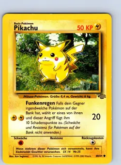 Pokemon tcg: Jungle Pikachu #60/64 Common,(German) .P2N - Image 1