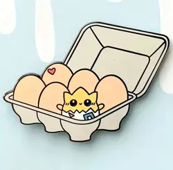 Pokemon Togepi Egg Carton Custom Enamel Pin Brooch Nintendo Anime Discount - Image 1