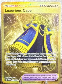 Luxurious Cape 265/182 Pokemon Paradox Rift Gold Hyper Rare Holo NM - Image 1