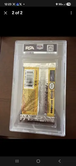 PSA 10 GEM MINT Base Set (Charizard) SEALED Pack BLACK TRIANGLE ERROR Pokemon 83 - Image 2