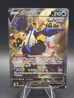2021 Pokemon Sword & Shield Battle Styles Empoleon V 146/163 Alternate Art TCG - Image 1