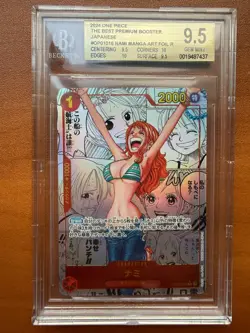 One Piece The Best Premium Booster Japanese Nami Manga Rare #OP01-016 BGS 9.5 #2 - Image 1