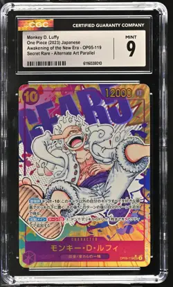 Monkey D. Luffy #OP05-119 Japanese One Piece Awakening The New Era CGC 9 Mint A3 - Image 1