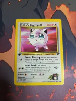 Pokemon Card - Erika's Jigglypuff Gym Challenge 69/132 Common 1st Edition MP - Image 1