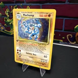 Pokemon TCG Machamp 1st Edition Holo Rare Card Base Set 8/102 - Image 3