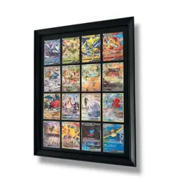 Black display Frame For Pokemon Cards. Holds 16 Cards. UV Protection - Image 2