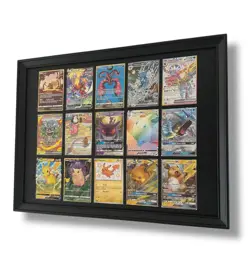Black display Frame For Pokemon Cards. Holds 15 Cards. UV Protection - Image 2