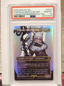 MTG Final Fantasy Borderless Foil Card #0207 Y'shtola Night's Blessed PSA 10 - Image 1