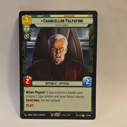 Star Wars Unlimited Chancellor Palpatine Rare Card 82/264 Secrets Of Power - Image 1