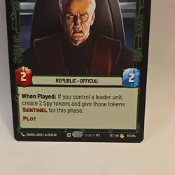 Star Wars Unlimited Chancellor Palpatine Rare Card 82/264 Secrets Of Power - Image 2