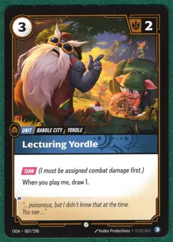 Lecturing Yordle - Origins (OGN) #87 - Riftbound: League of Legends TCG Card - Image 1