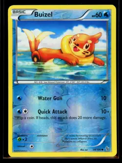 2014 XY - Flashfire Buizel #28 Reverse Holo Pokemon Card - Image 1