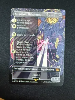 Summon: Bahamut (BORDERLESS) - Final Fantasy (MTG) NM - Image 1