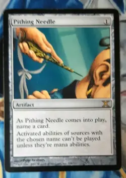Pithing Needle MTG 10th Edition Rare Colorless Artifact Moderately Played x1 JS1 - Image 1