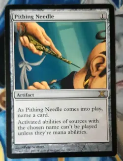Pithing Needle MTG 10th Edition Rare Colorless Artifact Moderately Played x1 JS1 - Image 2