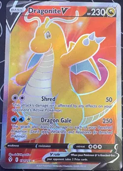 Pokemon Dragonite V191/203 - Evolving Skies Ultra Rare Full Art - Near Mint - Image 1
