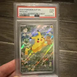 2024 Pokemon Svp En Pikachu Paldea Adventure Chest #88 PSA 9 - Image 1