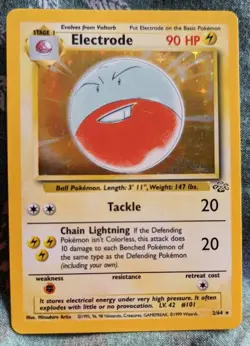 2/64 1st Edition Jungle Pokemon TCG Electrode- Near Mint - Holo Wizards - Image 1