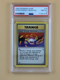 Pokemon Super Energy Removal 079/102 Base Set PSA 8 - Image 1