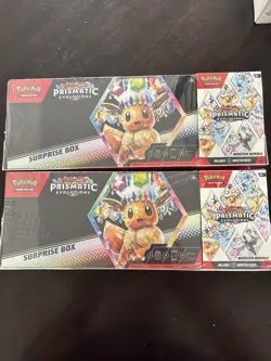 LOT OF 2 Pokemon Prismatic Evolutions Surprise Box & Booster Bundle Sams Club - Image 1