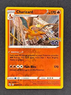Pokemon - Charizard - 010/078 - Pokemon GO - Reverse Holo - NM/M - Image 1